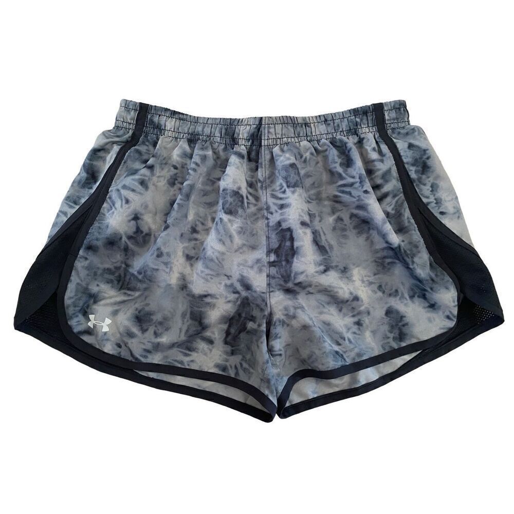 Under Armour Women's Gray and Black Tie-Dye Athletic Shorts